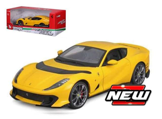 Pre-Order – Ferrari 812 Competizione, yellow 1:18 Bburago Model (BURA16019Y) – ETA. March 2027