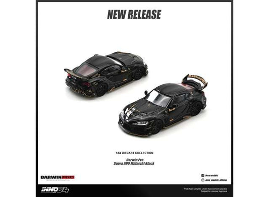 Pre-Order – Toyota Supra A90 *DarwinPRO*, midnight black 1:64 Inno Models Model (IN64-A90DP-GBLACK) – ETA. February 2027