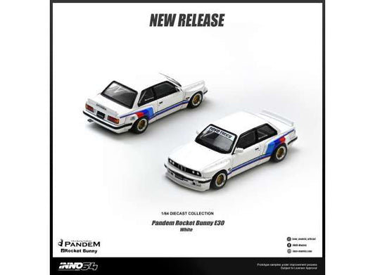 Pre-Order – Pandem Rocket Bunny E30, white 1:64 Inno Models Model (IN64-E30P-WHI) – ETA. February 2027