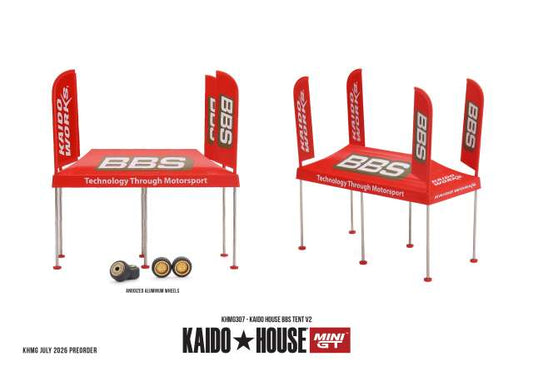 Pre-Order – 2026 Kaido House Tent BBS V2, red 1:64 Mini GT Model (MGTKHMG307) – ETA. March 2027
