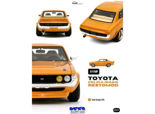 Pre-Order – 2015 Toyota Celica (RA24) Restomod *Resin series*, pearl orange 1:18 OttOmobile Miniatures Model (OT1274) – ETA. April 2027