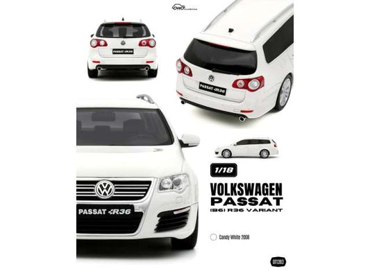Pre-Order – 2008 Volkswagen Passat (B6) Variant R36 *Resin series*, candy white 1:18 OttOmobile Miniatures Model (OT1393) – ETA. April 2027