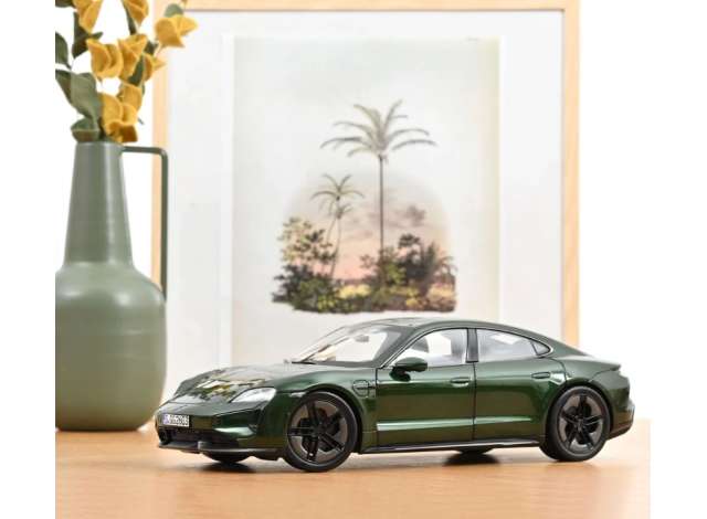 Pre-Order – 2024 Porsche Taycan Turbo S, Oakgreen Neo 1:18 Norev Model (NOR187655) – ETA. December 2026
