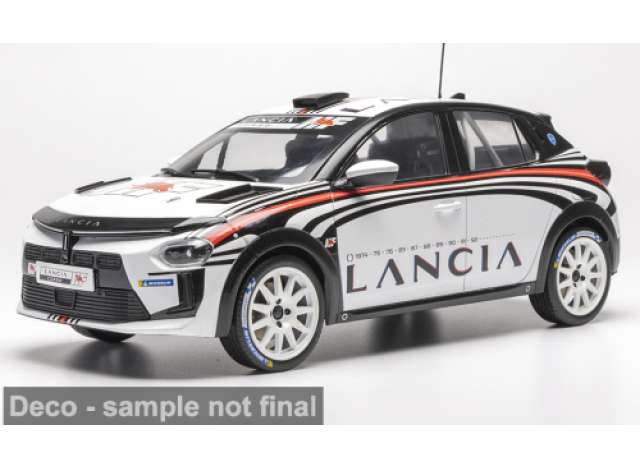 Pre-Order – 2024 Lancia Ypsilon M.Biasion HF Rally4 Test, white/black/red 1:18 IXO Models Model (IXO18RMC275) – ETA. February 2027