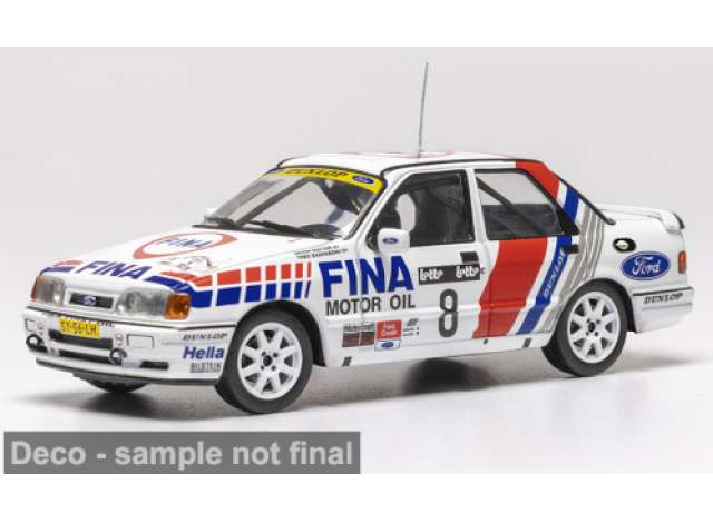Pre-Order – 1990 Ford Sierra RS Cosworth 4x4 #8 E.Doctor/T.Badenberg Circuit des Ardennes, white/blue/red 1:43 IXO Models Model (IXORAC459B) – ETA. February 2027