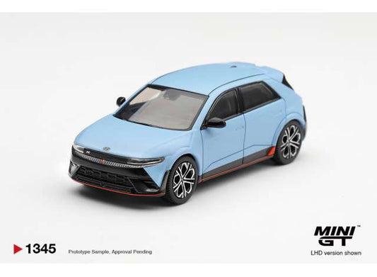 Pre-Order – Hyundai Ioniq 5 N Performance, blue matt 1:64 Mini GT Model (MGT01345-L) – ETA. March 2027