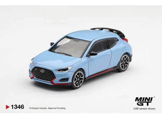 Pre-Order – Hyundai Veloster N Performance, blue 1:64 Mini GT Model (MGT01346-L) – ETA. March 2027
