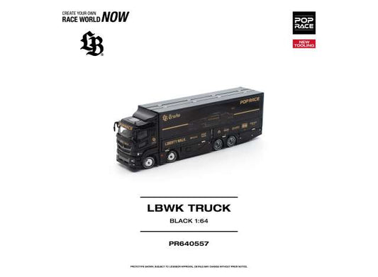 Pre-Order – LBWK Truck, black/gold 1:64 Pop Race Model (PR640557) – ETA. June 2027