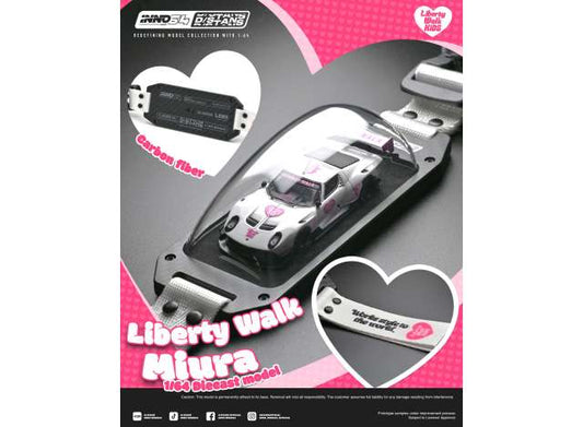 Pre-Order – LB-Silhouette WORKS Miura GT, white/pink 1:64 Inno Models Model (IN64-DSTANS-LB-MIURA-0) – ETA. January 2027