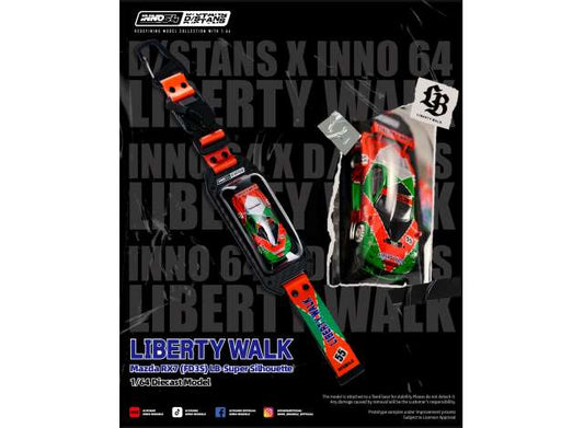 Pre-Order – INNO x DSTANDS LB-SUPER Silhouette FD3S, red/green 1:64 Inno Models Model (IN64-DSTANDS-LB-FD3S) – ETA. January 2027