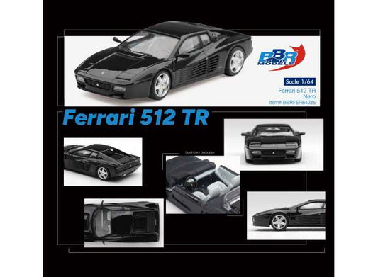 Pre-Order – 1992 Ferrari 512 TR, nero 1:64 BBR Model (BBRFER64035) – ETA. April 2027