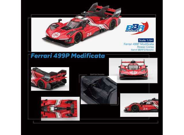 Pre-Order – 2025 Ferrari 499P Modificata, Ross Corsa 1:64 BBR Model (BBRFER64044) – ETA. April 2027