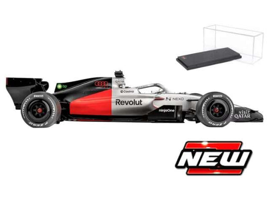 Pre-Order – 2026 Audi F1 R26 #27 Nico Hülkenberg with hard case and helmet, grey/red/black 1:43 Bburago Model (BURA38242H) – ETA. March 2027
