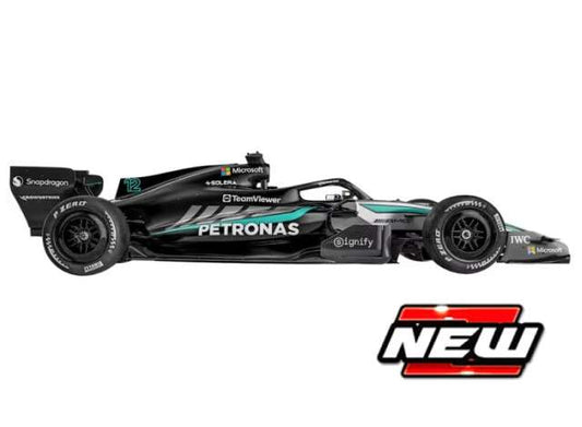 Pre-Order – 2026 Mercedes-Benz F1 W17 #63 George Russell, black/green 1:64 Bburago Model (BURA58028R) – ETA. March 2027