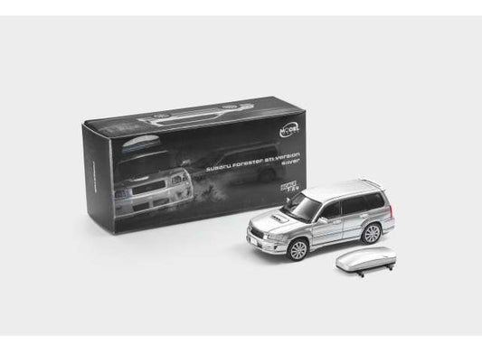 Pre-Order – Subaru Forester STI Version with rooftop cargo, silver 1:64 ModelModel Model (MM64-SG9-004) – ETA. March 2027