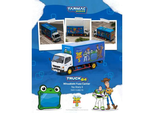 Pre-Order – Mitsubishi Fuso Canter *Toy Story 5*, various 1:64 Tarmac Works Model (TC-T64T-TL002-TS) – ETA. April 2027