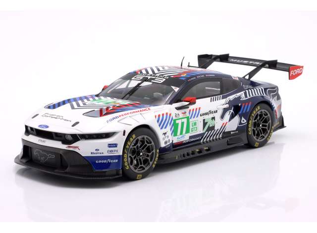 Pre-Order – 2025 Ford Mustang GT3 #77 Ben Barker/Bernardo Sousa/Ben Tuck 24h LeMans Proton Competition, various 1:18 IXO Models Model (IXOLEGTMUS-LM25077) – ETA. December 2026