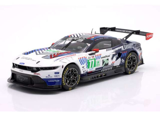 Pre-Order – 2025 Ford Mustang GT3 #77 Ben Barker/Bernardo Sousa/Ben Tuck 24h LeMans Proton Competition, various 1:18 IXO Models Model (IXOLEGTMUS-LM25077) – ETA. December 2026