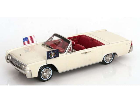 Pre-Order – 1963 Lincoln Continental Convertible *John F. Kennedy*, white 1:18 KK - Scale Model (KKDC181523) – ETA. December 2026
