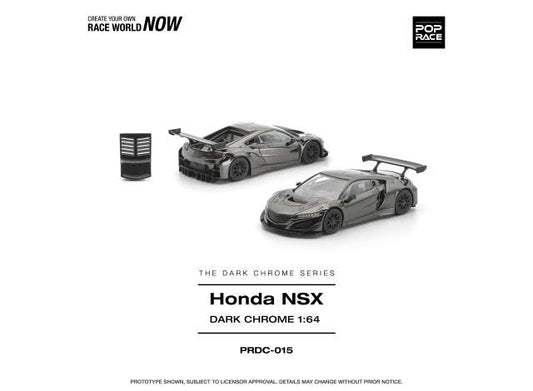 Pre-Order – Honda NSX GT3 EVO22, dark chrome 1:64 Pop Race Model (PRDC015) – ETA. June 2027