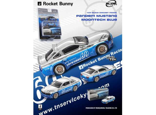 Pre-Order – Pandem Mustang, moontech blue 1:64 ModelModel Model (MM64-PM-009) – ETA. January 2027