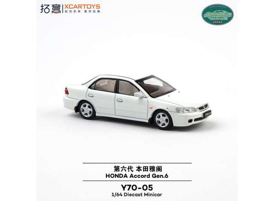 Pre-Order – XCARTOYS Honda Accord Gen 6, white 1:64 XCartoys Model (XCARY70-05) – ETA. March 2027