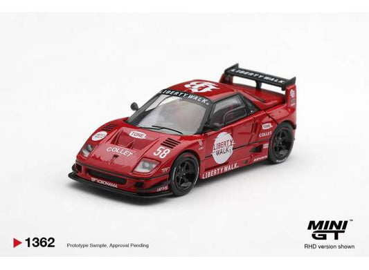 Pre-Order – 2026 Mazda AZ-1 Liberty Walk LB40 Hinomarij, red 1:64 Mini GT Model (MGT01362-BL) – ETA. April 2027