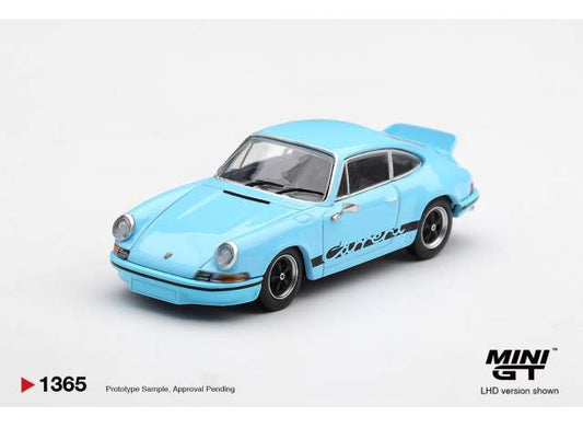 Pre-Order – 1973 Porsche 911 (911) Carrera RS 2.7, gulf blue 1:64 Mini GT Model (MGT01365-BL) – ETA. April 2027
