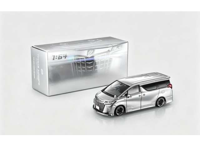 Pre-Order – Toyota Alphard Customized Version, liquid metallic silver 1:64 ModelModel Model (MM64-ALPHARD-004) – ETA. March 2027