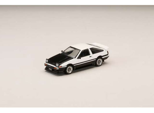 Pre-Order – Toyota Sprinter Trueno GT APEX (AE86) Late Ver. JDM Style Carbon Bonnet, white/black 1:64 Hobby Japan Model (HJ647052WB) – ETA. March 2027