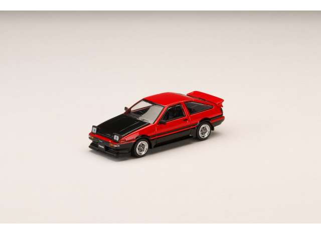 Pre-Order – Toyota Sprinter Trueno GT APEX (AE86) Late Ver. JDM Style Carbon Bonnet, red/black 1:64 Hobby Japan Model (HJ647052RB) – ETA. March 2027