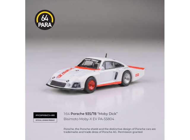 Porsche 935/78 Bisimoto *Moby Dick* X EV, white 1:64 Para64 Model (PA55804) – ETA. March 2027