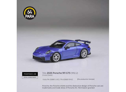 Pre-Order – 2025 Porsche 911 GT3 (992.2), viola 1:64 Para64 Model (PA55880) – ETA. March 2027