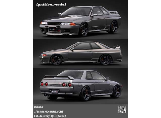 Nismo BNR32 CRS, grey 1:18 Ignition Model (IG4076) – ETA. June 2027