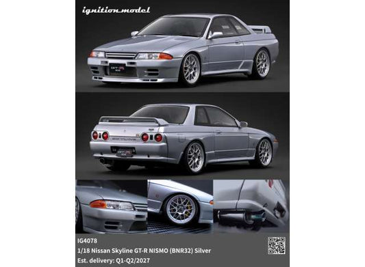 Nissan Skyline GT-R Nismo BNR32, silver 1:18 Ignition Model (IG4078) – ETA. June 2027