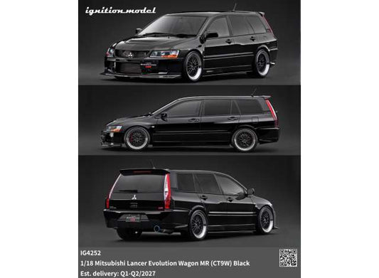 Mitsubishi Lancer Evolution Wagon MR (CT9W), black 1:18 Ignition Model (IG4252) – ETA. June 2027
