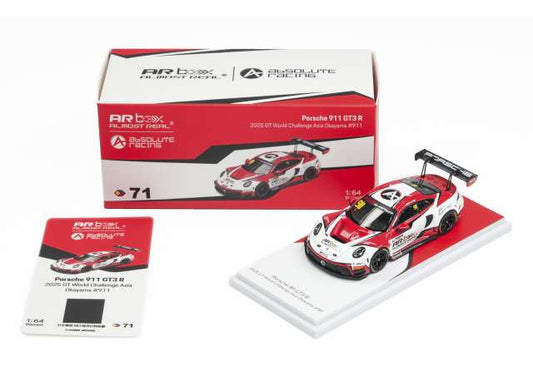 2025 Porsche 911 GT3 R #911 GT World Challenge Asia Okayama, white/red 1:64 Almost Real Model (ALM640009001) – ETA. March 2027