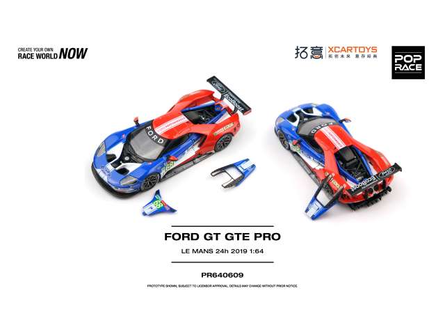 2019 Ford GT GTE Pro Le Mans 24h, blue/white/red 1:64 Pop Race Model (PR640609) – ETA. June 2027