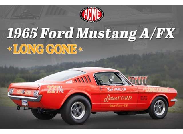 1965 Ford Mustang A/FX *Long Gone*, red 1:18 Acme Diecast Model (ACME1801898) – ETA. March 2027