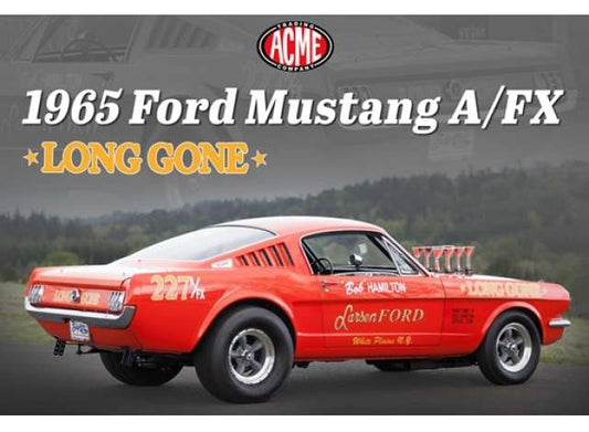 1965 Ford Mustang A/FX *Long Gone*, red 1:18 Acme Diecast Model (ACME1801898) – ETA. March 2027