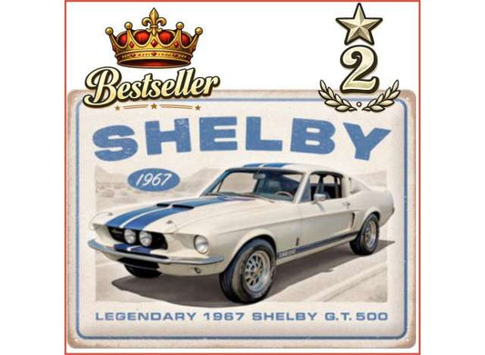 Metal Tac Signs 3D, Shelby 1967 GT 500 Tac Signs Model