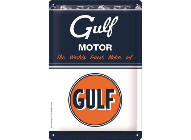 Pre-Order – Metal Tac Signs 3D, Gulf Motor 1:0 Tac Signs Model (TACM3D62292) – ETA. January 2027