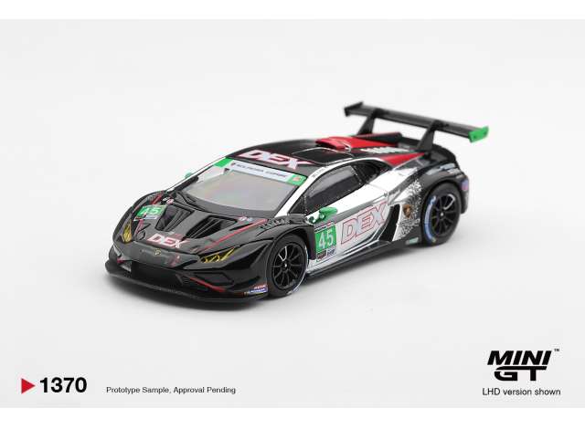 Pre-Order – 2025 Lamborghini Huracan GT3 EVO2 #45 Dex Wayne Taylor Racing Chevrolet Grand Prix, various 1:64 Mini GT Model (MGT01370-BL) – ETA. April 2027