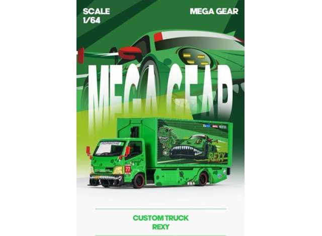 Pre-Order – Custom Box Truck, green 1:64 Mega Gear Model (MG-646) – ETA. March 2027