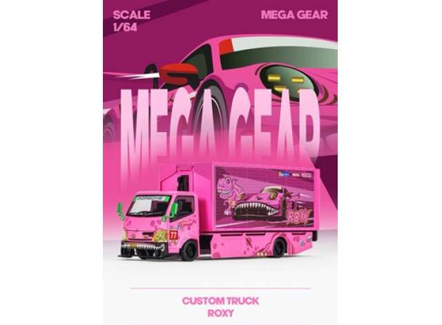 Pre-Order – Custom Box Truck, pink 1:64 Mega Gear Model (MG-647) – ETA. March 2027
