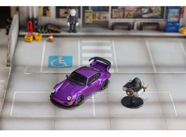 Pre-Order – 964 with engine, purple 1:64 Street Weapon Model (STW314) – ETA. April 2027