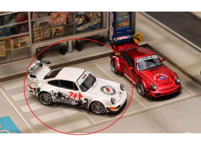 Pre-Order – Porsche 964 *Akira*, white 1:64 Street Weapon Model (STW322) – ETA. April 2027