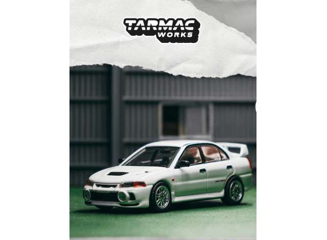 Pre-Order – 1996 Mitsubishi Lancer RS Evolution IV, white 1:64 Tarmac Works Model (TC-T64G-076-WH) – ETA. April 2027