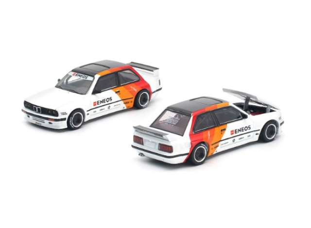 Pre-Order – Pandem E30, white/orange/red 1:64 Pop Race Model (PR640542) – ETA. June 2027