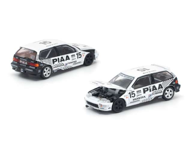 Pre-Order – 1991 Honda Civic (EF9) #15 JTC InterTEC, white/black 1:64 Pop Race Model (PR640553) – ETA. June 2027